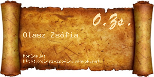 Olasz Zsófia névjegykártya